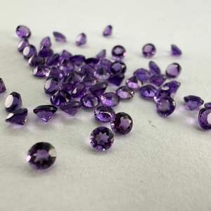 Ametista Africana Natural de 10x5mm, Gema Suelta Redonda Facetada, Violeta, Alta Calidad para Joyería - Product Image 1