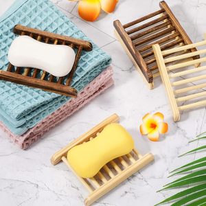 Lot de 30 porte-savon en bois de bambou plateau à vaisselle porte-savon de salle de bain accessoires de baignoire et de douche faits à la main - Product Image 6