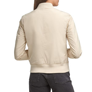 Chaquetas de mujer Otoño Invierno Chaqueta de mujer Solapa de cuero Abrigo cálido Moda Mujer Chaqueta de bombardero simple Abrigo con cremallera - Product Image 6