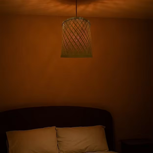 <b>Bamboo</b> Pendant <b>Light</b> Fixture Handmade Using Eco Friendly Materials With Durable Premium Quality Build From India - Product Image 5