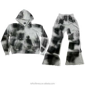 Sudadera con capucha personalizada de corte holgado y extragrande, estilo vintage, con lavado ácido y efecto desgastado, con cordón ajustable y bajo sin rematar, para streetwear de invierno. - Product Image 1