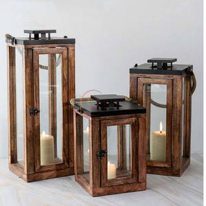 โคมไฟไม้พร้อมฝาโลหะดีไซน์เฉพาะสำหรับบ้านและร้านอาหาร - Product Image 6