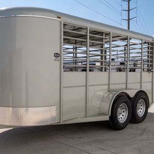 Remolques para Caballos Calicoo Usados de 26 pies a Precios Accesibles, Remolque para Ganado de 3 Niveles, Remolques de Carga para Transporte de Caballos Estándar Austriaco de 4000 kg - Product Image 1