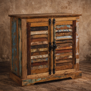 Reclaimed Solid Wood Display Cabinet | Industrial Modern <b>Storage</b> <b>Sideboard</b> | Handmade Rustic Living Room Furniture - Product Image 2