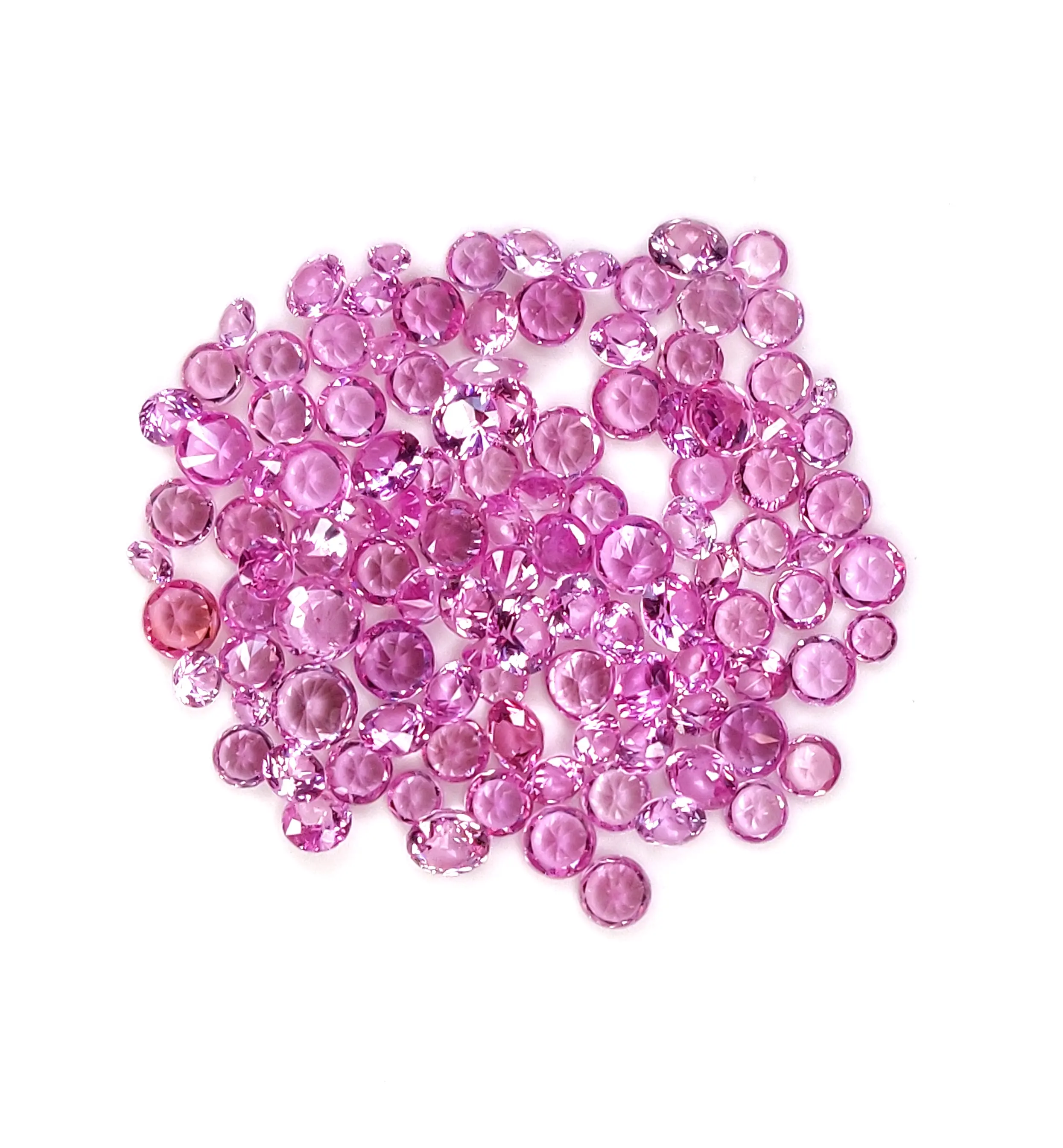 Laboratorio naturale zaffiro rosa 3x5mm sfaccettato pietre sfuse per gioielli disponibili a prezzi abbordabili