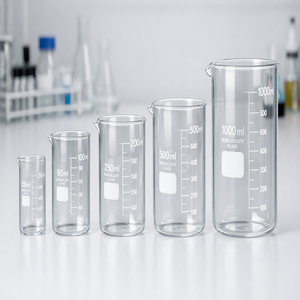 Borosilicate <b>Glass</b> Graduated <b>Beaker</b> 50ml to 1000ml Heat Resistant Chemical Laboratory Measuring <b>Beaker</b> with Clear Printed Scale - Product Image 3