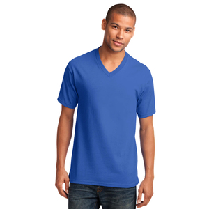 Camiseta de manga corta con cuello en V para hombre, camisetas con cuello en V Premium azul real para hombre, camiseta ajustada moderna - Product Image 1