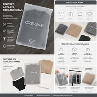 Emballage avec logo personnalisé conception poly emballage en plastique sac givré à fermeture éclair pour vêtements vêtements de marque entreprises