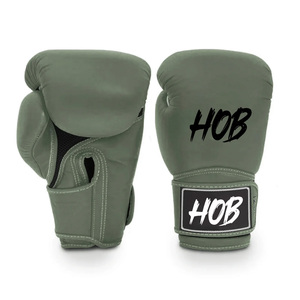 Gants de boxe à lacets de bonne qualité Logo personnalisé Gants de boxe d'entraînement de compétition en cuir de vachette pour adultes - Product Image 4
