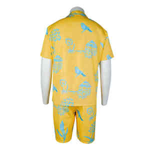 Ensemble t-shirt et short pour hommes à la mode et à prix de gros ensemble d'été à manches courtes hauts respirant décontracté été ensembles imprimés - Product Image 3