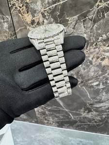 Reloj de Moissanita de Lujo de Alta Calidad, Reloj Personalizado con Incrustaciones de Diamantes para Regalo, Venta al por Mayor de Fábrica, Relojes Mecánicos con Incrustaciones de Diamantes Estilo Hip Hop - Product Image 2