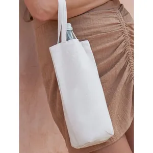 Sac à bouteille en coton équitable, gadgets promotionnels durables pour boissons - Product Image 6