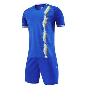 Camiseta de Fútbol de Verano Personalizada con Sublimación, Uniforme de Fútbol 100% Algodón, Transpirable, para Clubes y Equipos Masculinos - Product Image 1