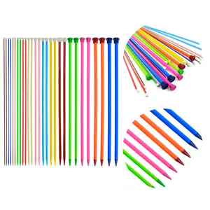 Plastic Knitting Needles 1 Pair 35cm 2,0 - 10,0mm Circulo Flexible Comfortable And Practical