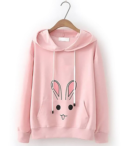 Wholesale Premium Quality Knitted 100% Cotton Fleece Breathable Pullover 320gsm Oversized Women's Hoodies Sweatshirts Streetwear - Product Image 3
