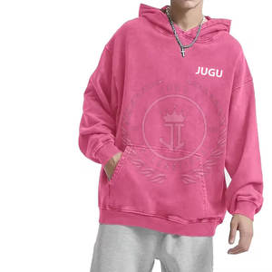 Sudadera con Capucha de Algodón 100% de Alta Calidad con Diseño de Logotipo Personalizado, Estilo Holgado, Color Sólido, Informal, Talla Grande para Hombre - Product Image 4