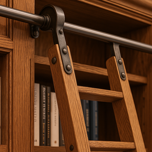 ระบบบันไดห้องสมุดแบบสั่งทำพิเศษ (ไม้เนื้อแข็ง) - Product Image 5