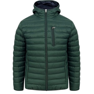 Chaqueta Acolchada de Lona para Hombre, Cuello Alto, Abrigada, Ligera, Cortavientos, para Exteriores, Estilo Urbano, Informal - Product Image 3