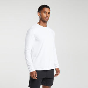 Camisetas de marca de lujo para hombre, venta al por mayor, algodón de alta calidad, cuello redondo, mangas completas, ajuste Extragrande - Product Image 1