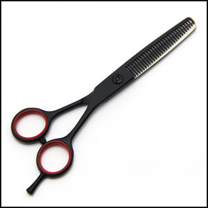 Tijeras de peluquero negras superiores hechas a medida con mango de cerámica para adelgazar la tijera de pulido de acabado de corte de pelo - Product Image 2