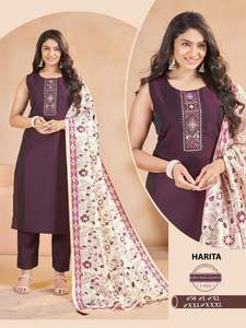 ชุดมารุติแฟชั่น 3 ชิ้น ชุดคุर्ติผ้าไหมทรงตรงยาวสำหรับผู้หญิง ลายดอกไม้ดิจิทัล ผ้าคลุมไหล่แบบดั้งเดิม สไตล์ลำลอง สำหรับงานแต่งงาน - Product Image 6