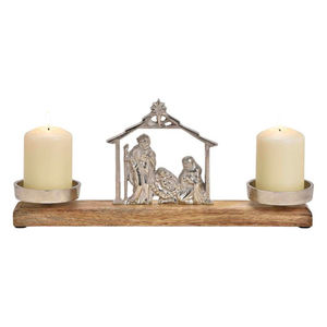 Made Of Metal With <b>Wooden</b> Base <b>For</b> Christmas Table Top Candle Holder Stylish Design Decorative Candle Holder In Lowest Price - Product Image 5