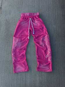 Pantalones de chándal con logotipo personalizado de doble cintura para hombre de alta calidad al por mayor, pantalones de chándal holgados de algodón 100% para hombre - Product Image 5