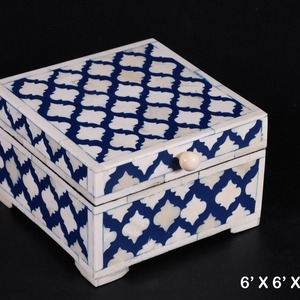 Cajas de joyería con incrustaciones de hueso con acabado Premium único para fines de almacenamiento de joyas del exportador indio TAQI HANDICRAFTS - Product Image 4