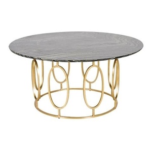 Table d'appoint moderne en métal argenté, style pieds en métal, meubles de salon ronds, décoration d'intérieur moderne - Product Image 6