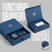Boîte à bijoux en papier de luxe avec logo personnalisé, structure rigide, emballage cadeau