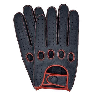 Gants de conduite en cuir de chèvre durables unisexes au meilleur prix de gros mitaines de moto confortables et élégantes haut extérieur - Product Image 6