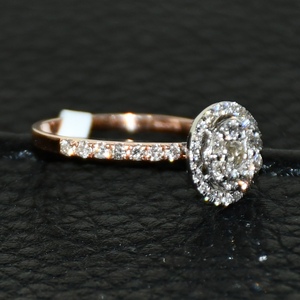 Bague en diamant naturel véritable or 14 carats 18 carats coupe brillante bijoux de déclaration certifiés par une tierce partie pour son cadeau d'anniversaire de mariage - Product Image 6