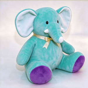 Elefante de peluche personalizado, elefante de peluche verde, elefante de peluche kawaii, juguete de peluche para niños - Product Image 2