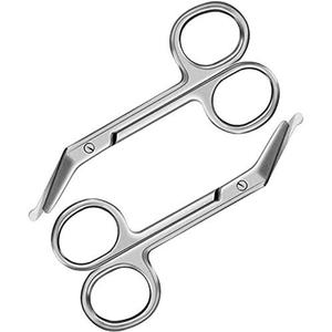 Ciseaux de soins infirmiers en acier inoxydable manuel pour pansements d'ostomie, 4,3 x 2,1 pouces, instrument chirurgical durable pour les médecins et les infirmières - Product Image 1