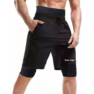 Short Awrah noir pour hommes 100% Polyester tissu extensible Short Awrah personnalisé fabricant de natation Shorts Awrah pour hommes - Product Image 3