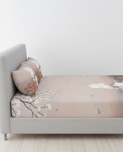 Organic Long-Staple Cotton Solid Folded Portable Bed Sheet Set with <b>Stitching</b> Soft Eco-Friendly 3PCS 600TC - Product Image 2