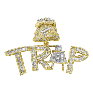 แฟชั่น Hip Hop จี้เพชรธรรมชาติเครื่องประดับ 925 เครื่องประดับเงินสเตอร์ลิงเพชรจี้ที่กําหนดเอง - Product Image 5