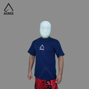 เสื้อยืดสำหรับผู้ชายผ้าฝ้ายพิมพ์โลโก้ตามสั่ง - Product Image 4