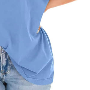 Camisetas Extra Grandes de Algodón 100% para Mujer, Ajuste Holgado, Transpirables, Ropa de Verano Informal, MOQ Bajo, Diseño Personalizado OEM, Precio al por Mayor, Último Diseño - Product Image 6