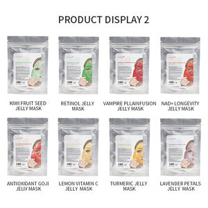 Nouvelle mode BANGWEI 30G Soin de la peau du visage Masque en poudre pour le visage Masque en gelée de luxe à la carviar rose et au curcuma - Product Image 5