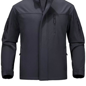 Abrigo de senderismo a prueba de viento con logotipo personalizado de la empresa con capucha exterior impermeable forro de malla ligero Softshell chaquetas de invierno para hombre - Product Image 3