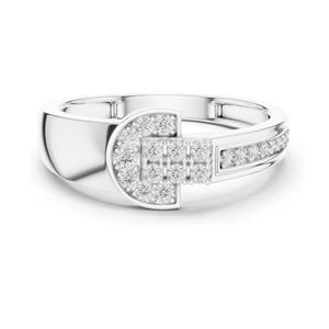 Bague élégante avec boucle en diamant de laboratoire 0,254 CT Or 18 carats, 14 carats, 10 carats et argent 925 Or rose, or jaune, or blanc Diamants de laboratoire - Product Image 3