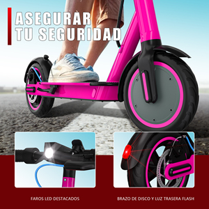 Scooter elettrico con Asiento Restsuko 35 km/h Plegable 7.8 A.H colore Rojo - Product Image 6