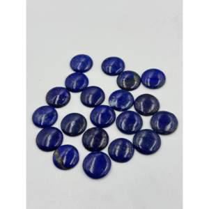 Precios de fábrica en lapislázuli azul natural Piedra preciosa suelta Corte de cabujón en forma redonda disponible para la venta - Product Image 1