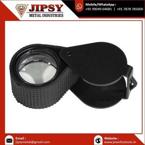 Loupe de bijoutier JIPSY portable mini 12 mm, triple, 14x, en laiton, de haute qualité, pour la vérification des pierres précieuses - Product Image 4