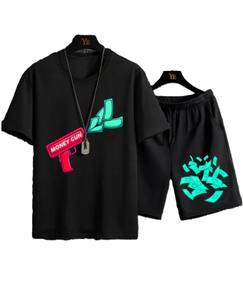 Ensemble 2 pièces pour homme, été, haute qualité, confortable, formel, respirant, chemise et short en coton éponge - Product Image 5