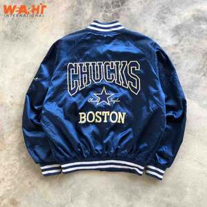 Unisex Custom Satin Vintage Transpirable Varsity Bomber Chaquetas con Letterman Béisbol Estilo - Product Image 3