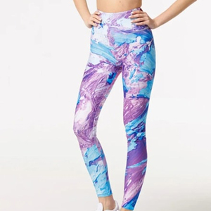 Leggings de yoga pour femmes à taille haute et longueur cheville, fermeture élastique à la taille, extensible dans les quatre sens, respirant, motif uni pour la course à pied - Product Image 6