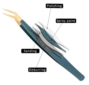 ชุดต่อขนตาสเตนเลส4ชิ้น,ชุดต่อขนตาเพิ่มวอลลุ่มพร้อมด้ามจับกระจกลายกุหลาบ - Product Image 6