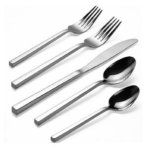 Juego de cubiertos modernos sostenibles al por mayor, tenedor dorado de acero inoxidable, cuchara, cuchillo, mango negro, cubiertos para hoteles, bodas - Product Image 6